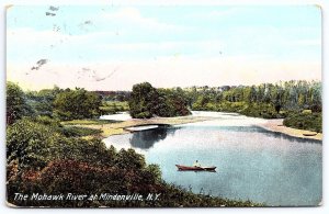 1916 The Mohawk River At Mindenville New York Tourist Attraction Posted Postcard