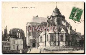 Old Postcard The Noyon Cathedral l & # 39Abside