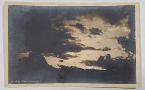 Sun Rise from Glacier Point Beautiful Clouds Sky c1910 Real Photo Postcard D28