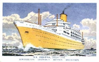 S.S. Orsova Orient Line Ship Unused crease right edge, very light corner wear...