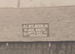 Sparland ILLINOIS c1910 BLACKSMITH SHOP A. L. McLaughlin Smithy nr Lacon Peoria