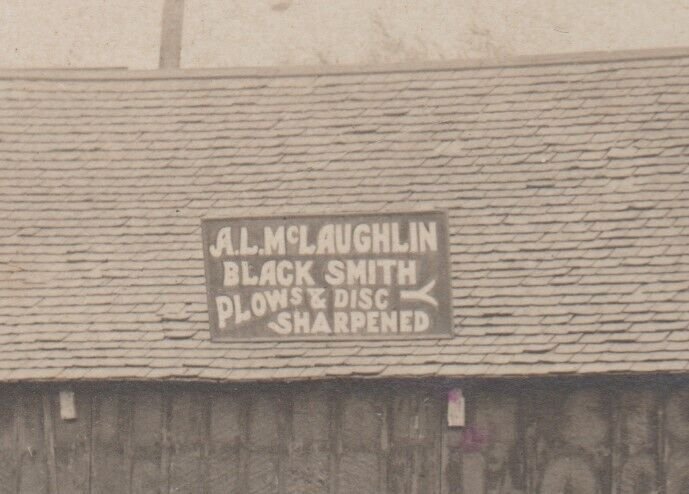 Sparland ILLINOIS c1910 BLACKSMITH SHOP A. L. McLaughlin Smithy nr Lacon Peoria