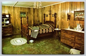 Interiors~Bedroom Harber Village Grove Oklahoma~Vintage Postcard