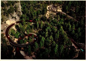 South Dakota Black Hills Aerial View Of Pig-Tail Bridges On Iron Mountain Road