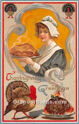  Thanksgiving Greetings Postcard 