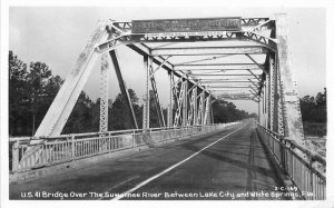 Florida White Springs US 41 Bridge Suwanee River RPPC Photo Postcard 22-5312