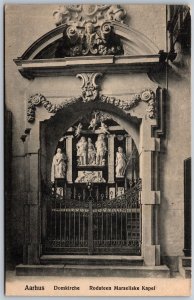 Vtg Aarhus Denmark Rodsteen Marseliske Kapel Chapel Cathedral Church Postcard