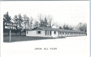 SARNIA, Ontario Canada ~ Roadside FAULDS MOTEL - Morley Faulds Owner Postcard