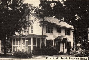 1930s ABSECON NEW JERSEY MRS. P.W. SMITH TOURISTS HOME BOARDING POSTCARD 46-97