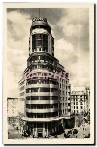 Old Postcard Madrid Edifico Carrion El Capitol