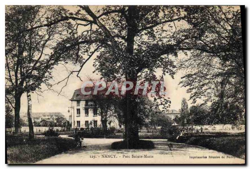 Old Postcard Nancy Parc Sainte Marie