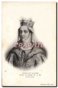 Old Postcard Joan of Navarre Female of Philip IV King of France