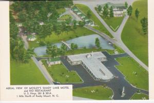 North Carolina Rocky Mount Aerial View Of Mosley's Shady Lake Motel and ...