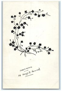c1905 Hand Drawn Printed Art Flowers Forget Me Knots By George E Hummel Postcard