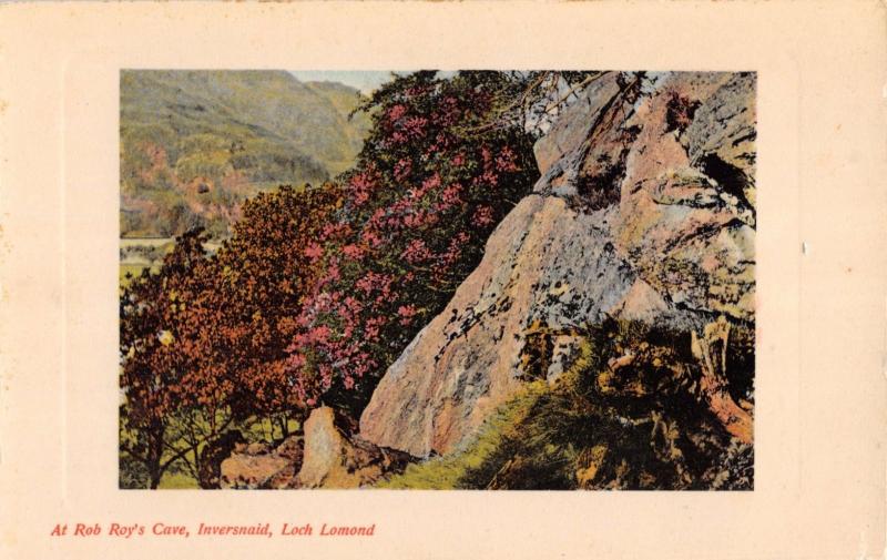 INVERSNAID LOCH LOMOND SCOTLAND UK ROB ROYS CAVE~HARTMANN'S REAL GLOSSY POSTCARD