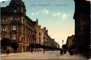 Královské Vinohrady Street View Prague Czech Republic 1912 DB Postcard L1
