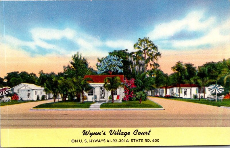 Florida Tampa Wynn's Village Court 1952