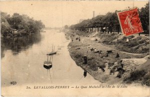 CPA Levallois Perret Le Quai Michelet et Ile de la Jatte (1311113)