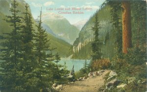 Canadian Rockies Lake Louise & Mount Lefroy 1924 Postcard Used