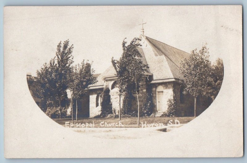 Huron South Dakota Postcard RPPC Photo Episcopal Church c1940's Vintage