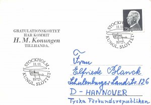 Lot231 THE CONGRATULATIONS CARD HAS COME H.M. To the King Gustaf VI royalty