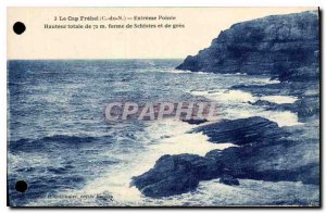 Old Postcard Cape Frehel Extreme Pointe total height of 72 m form of shale an...