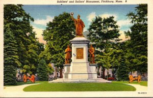 Massachusetts Fitchburg Soldiers and Sailors Monument 1942 Curteich