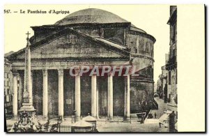 Old Postcard Pantheon d & # 39Agrippa