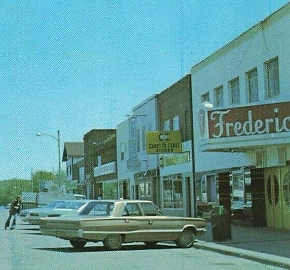 1960s Main Street Cars Coast To Coast Store Signs People Frederic WI