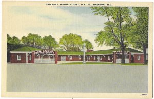 Triangle Motor Court & Restaurant  US 17 Edenton North  Carolina