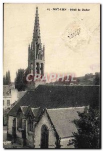 Old Postcard Pont Aven detail Belfry