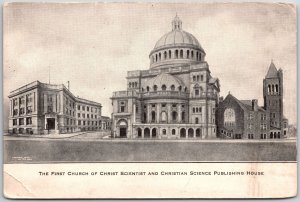 First Church of Christ Scientist Publishing House Boston Massachusetts Postcard