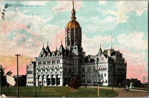 Tucks 1077 Hartford CT Capital c1904 Vintage Postcard V11