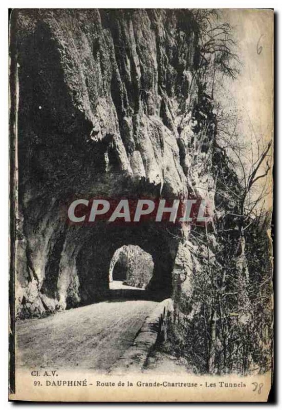 Postcard Old Route Dauphine Grande Chartreuse Tunnels