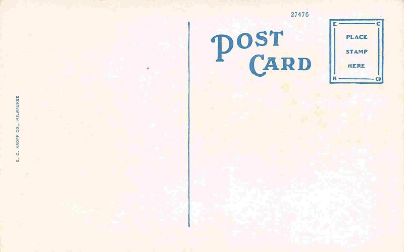 Second Street Bridge Burlington Wisconsin 1920s postcard