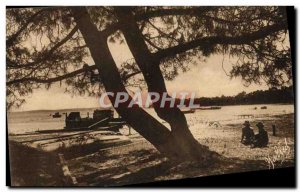 Old Postcard Cazaux Lakeside