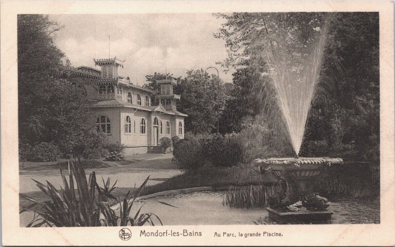 Luxembourg Mondorf-les-Bains Partie du Parc et la Grand Piscine Postcard 09.12