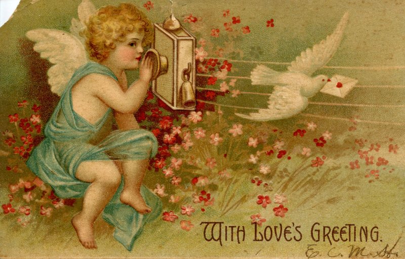 Greeting - Valentine. (card is damaged)