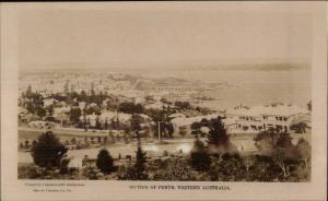 Perth Australia Birdseye View 1925 Real Photo Postcard