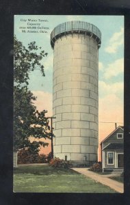 MCALESTER OKLAHOMA CITY WATER TOWER VINTAGE POSTCARD