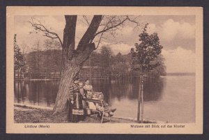 Vintage postcard Lindow Mark Wutzsee lake monastery view Brandenburg Germany