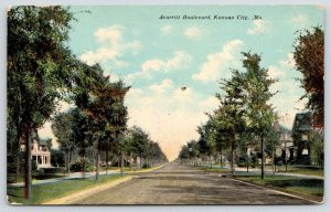 Kansas City Missouri~Scarritt Boulevard Homes~Houses Both Sides of Street~c1910