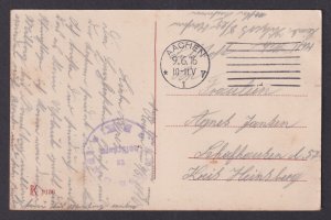 Aachen Germany City Panorama Total View Rooftops 1916 WWI Feldpost Postcard