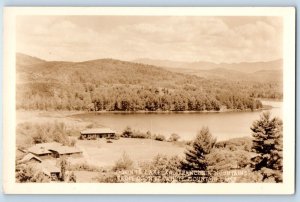 New Hampshire NH Postcard RPPC Photo Ogontz Lake Franconia Mountains c1920's