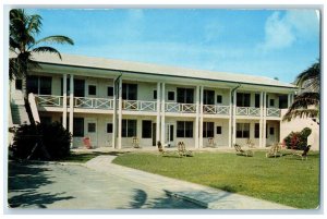 c1960 Bermuda Inn Heart Exterior Delray Beach Florida Vintage Antique Postcard