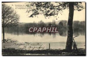 Old Postcard Paris Floods of January 1910 The pelouss mill Longchamps flooded...