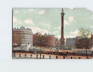 Postcard Nelsons Column Trafalgar Square London England