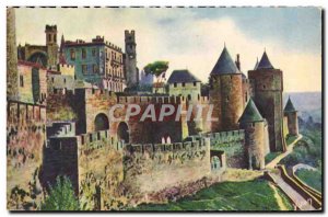 Old Postcard Carcassonne Entree De La Cite