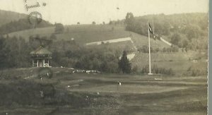 Spofford NEW HAMPSHIRE RPPC 1917 GOLF COURSE Hole 6 PINE GROVE SPRINGS HOTEL