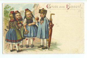 ft1575 - Gruss Aus Hessen , Germany - postcard